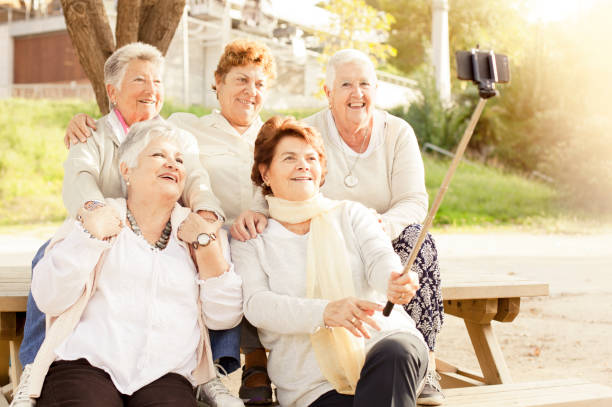 istock Mature women taking a Selfie 500651876
