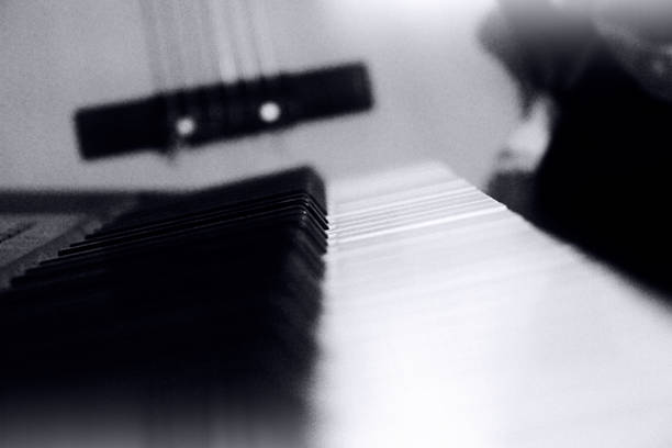 istock keyboard keys in black and white 500661577