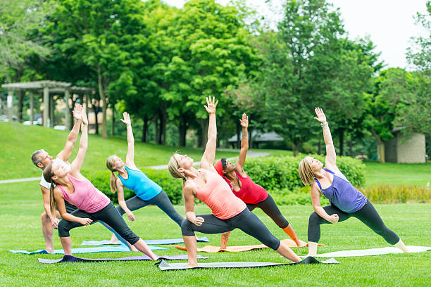 istock Outdoor yoga 500661783