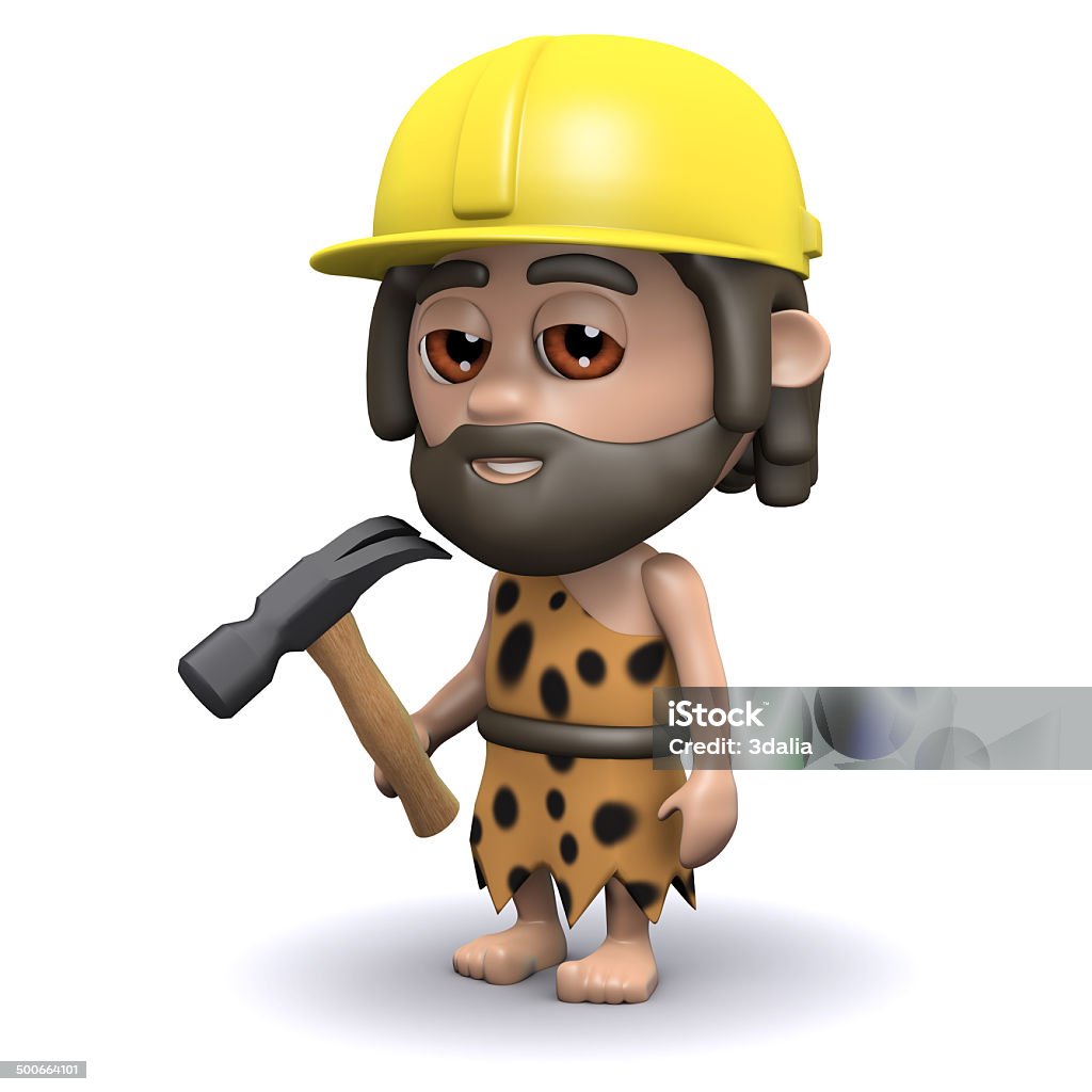 3 d Caveman builder - Foto de stock de Edad de Piedra libre de derechos