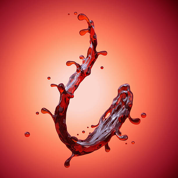 red wine or juice splash isolated; abstract liquid wave