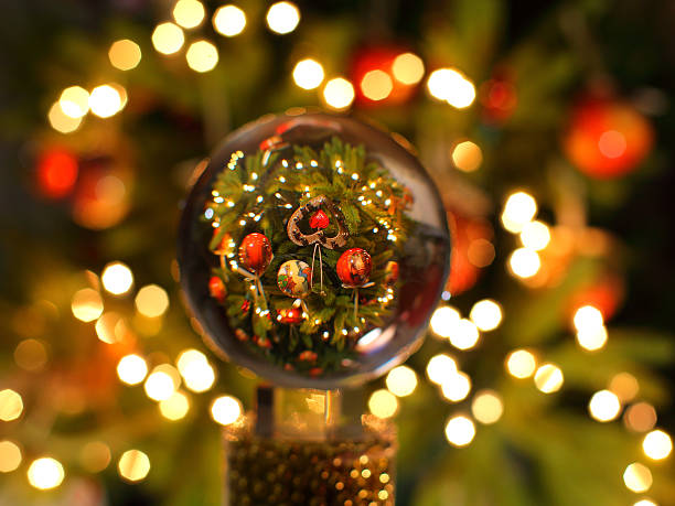 a reflection of a crystal ball into the new year