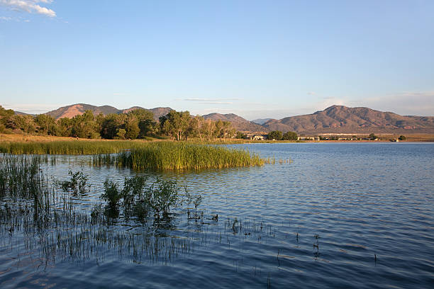 istock Sunrise on wetlands and mountains Denver Colorado 500665183