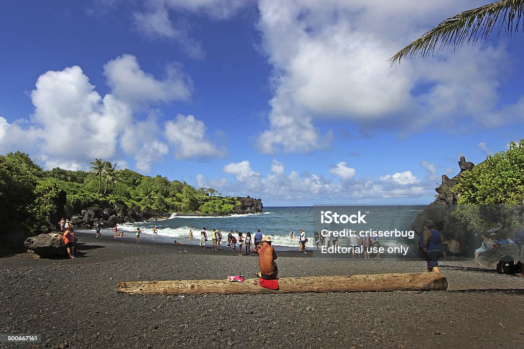 Preto praia de areia-Hana, Maui - Royalty-free Ao Ar Livre Foto de stock