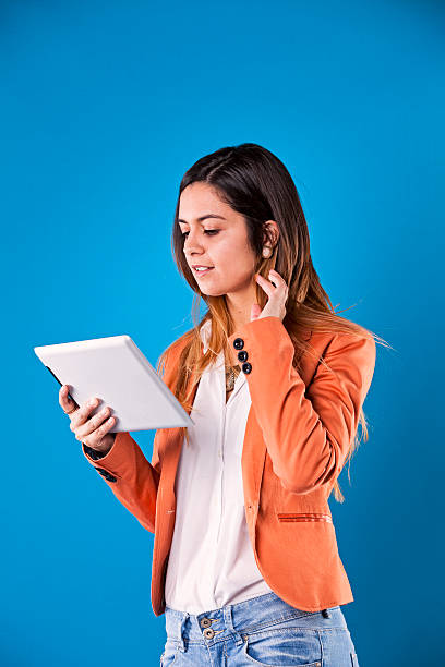 istock Woman holding a tablet 500667185