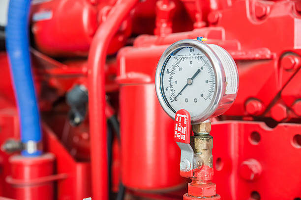 istock Part of fire pump in factory 500667453