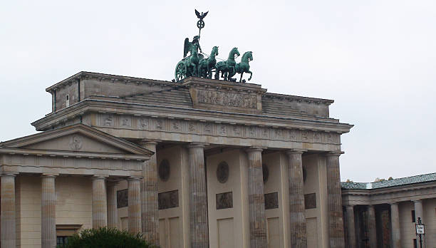 istock Looking At Brandenburg Gate At Pariser Platz Berlin.Germany.Europe 500668710