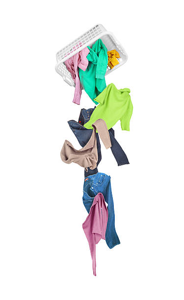 istock Clothing drops of laundry baskets 500670748