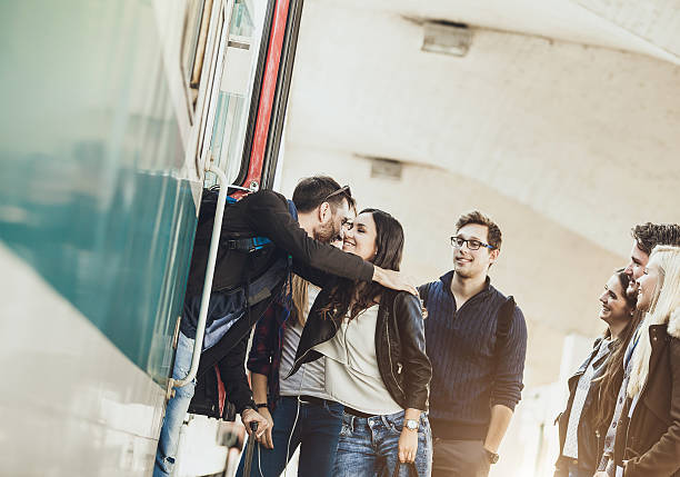 istock Teenagers on the railway station 500671200