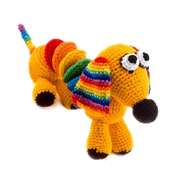 knitted toy-dog