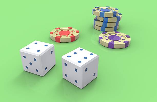 Casino dice and chips dibs stock pictures, royalty-free photos & images