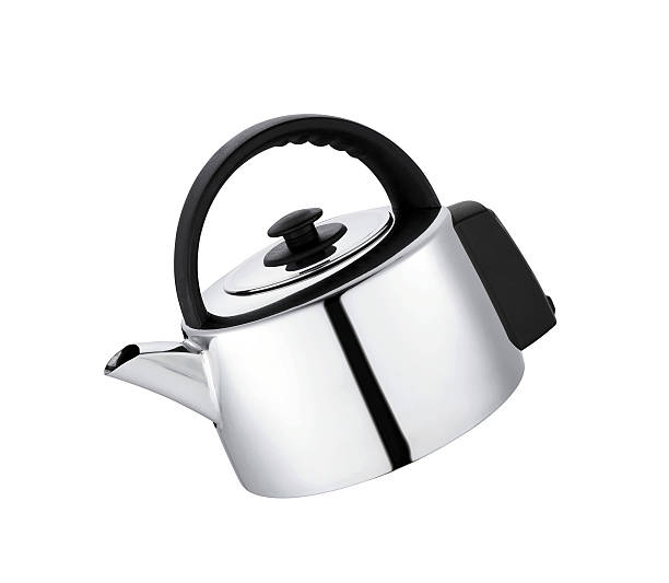 istock Modern metal teapot on a white background 500673682