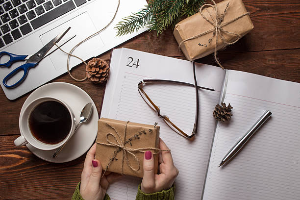 istock Woman holding Christmas gift 500673988
