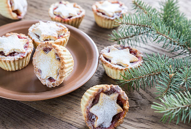 istock Mince pies with Christmas tree branch 500676132