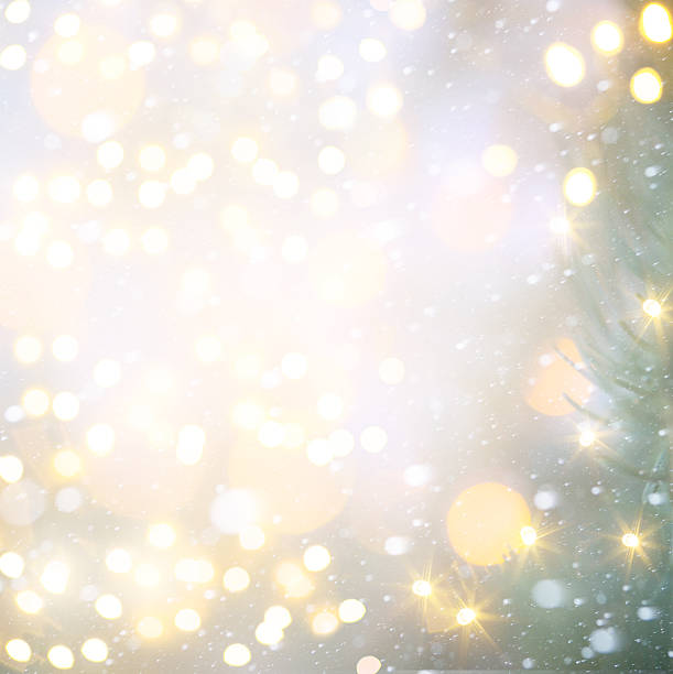 istock art Christmas Lights on blue background 500677340