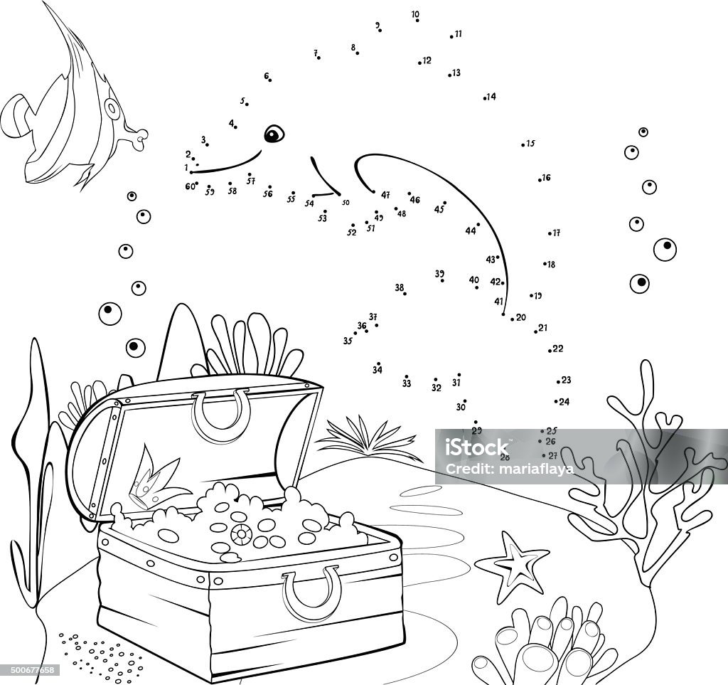 Connect the dots and color Connect the Dots stock vector