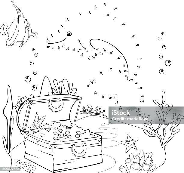 Connect The Dots And Color Stock Illustration - Download Image Now - Connect the Dots, Child, Coloring