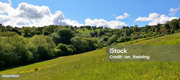 Green Fields And Hills Of Charlcombe Valley Near Bath Uk Stock Photo - Download Image Now