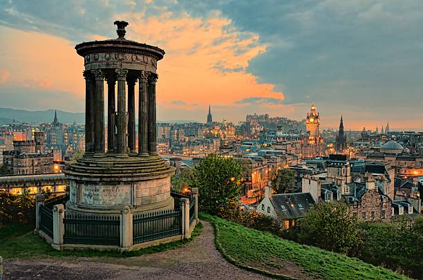 istock View over historic Edinburgh Scotland at sunset 500682077