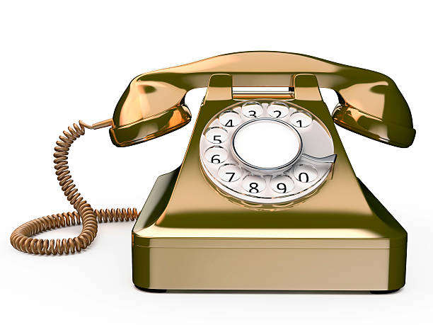 istock golden retro phone 500682513