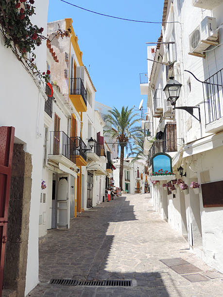 historic city Historic city of Ibiza ibiza town stock pictures, royalty-free photos & images