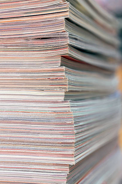 istock Stack of magazines detail. Recycle concept. 500683015