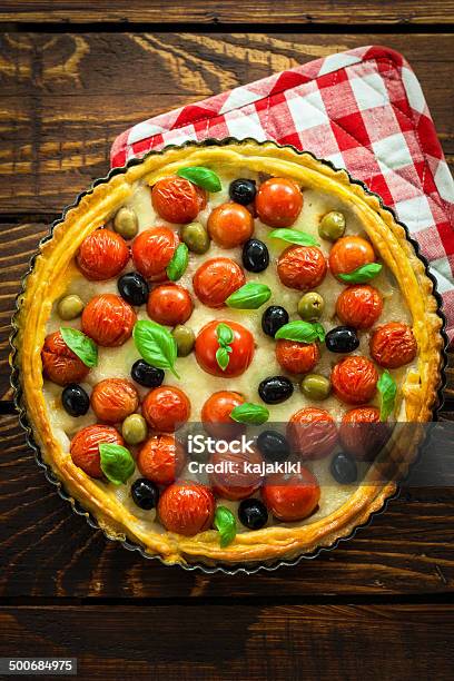 Neapolitan Pastry Stock Photo - Download Image Now - Baked Pastry Item, Basil, Black Olive