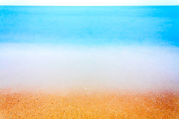 Long Exposure of sea ocean water beach Long Exposure of sea ocean water beach background ocean beach papua new guinea stock pictures, royalty-free photos & images