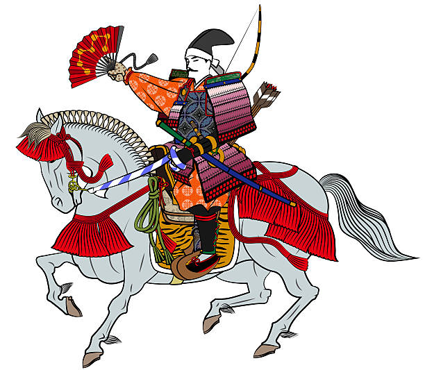 侍、馬の乗馬 - historical war event点のイラスト素材／クリップアート素材／マンガ素材／アイコン素材