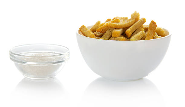 istock Croutons and salt into a bowl 500687577