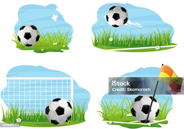 Fußballkonzept Stock Vektor Art und mehr Bilder von Abstrakt - Abstrakt, Ausrüstung und Geräte, Bildkomposition und Technik