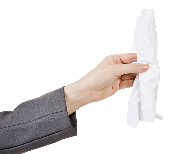 istock Business woman's hand take a paper 500689655