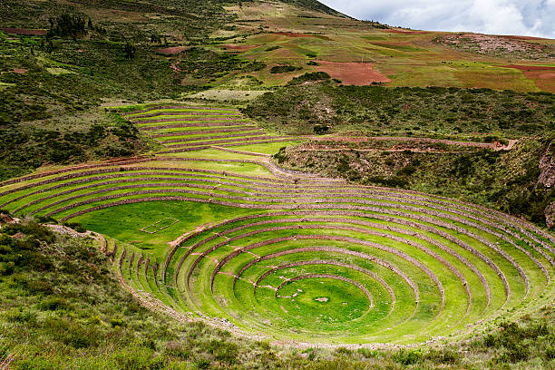 istock Inca circular terraces in Moray, Peru 500695002