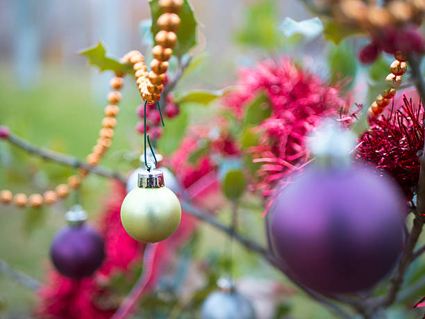 istock Christmas ornaments on the tree 500695450