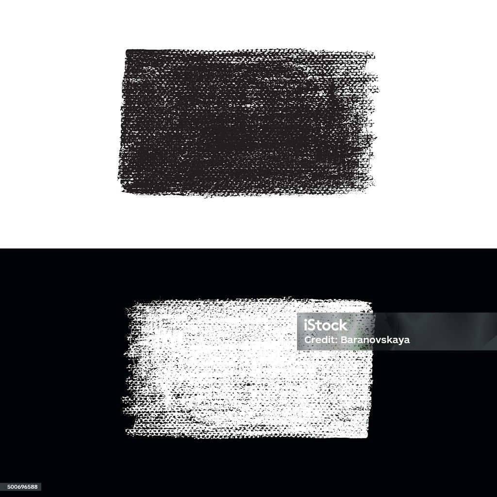 Vector  Grunge Brush Vector brush texture. Vector design stamp. Art advertising template. Grunge abstract background. Contrast blot. Business artistic label. Black and white Textured stock vector