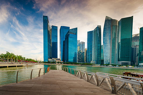 istock Panoramic View of Singapore at Dusk 500698386