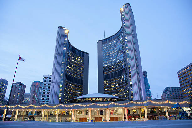 istock city hall and Nathan Phillips Square in Toronto 500702795