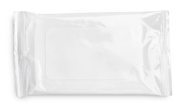 istock Wet wipes package with flap on white 500702903