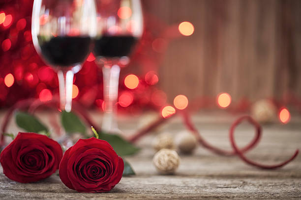 istock Environmentally Friendly White Wine and Gift on Rutic Wood Background 500702924