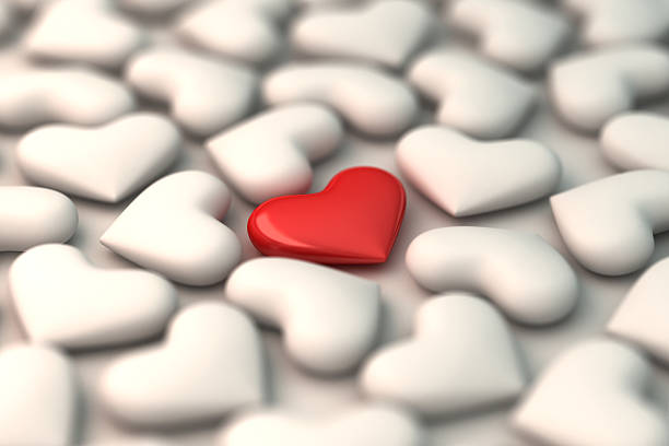 istock 3d red heart on white hearts background 500704669