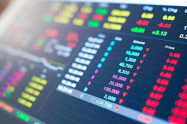 istock Stock market analysis in digital tablet display screen 500707000