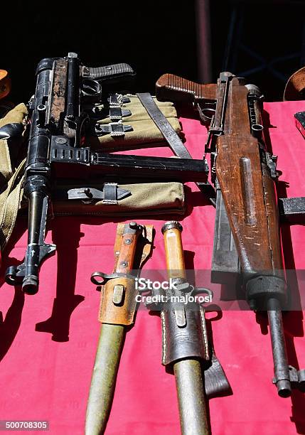 Old Military Machine Guns Stock Photo - Download Image Now - Armed Forces, Army, Bayonet