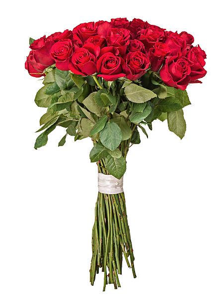 istock Colorful flower bouquet from red roses isolated on white backgro 500709577
