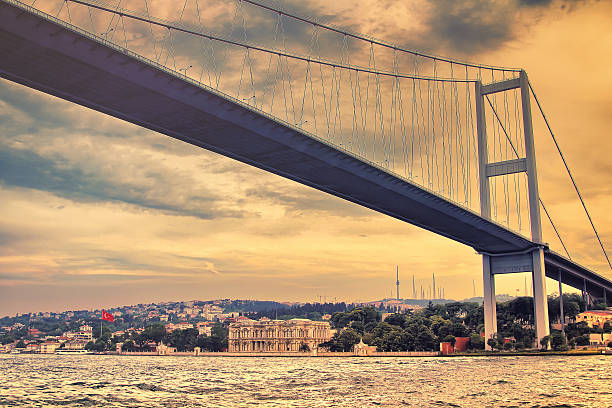 Bosphorus Bridge - Bogaz Koprusu Bosphorus Bridge (Bogaz Koprusu) - Istanbul bogaz stock pictures, royalty-free photos & images