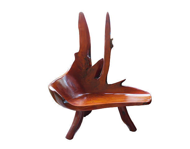 istock Hand-made wooden chair isolated on white background 500720431
