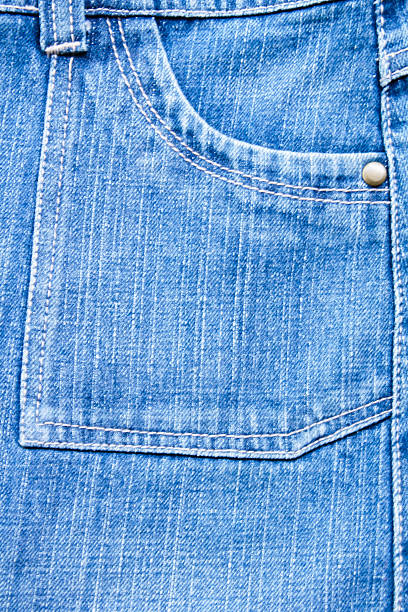 Blue Denim Jeans Texture with Pocket stock photo