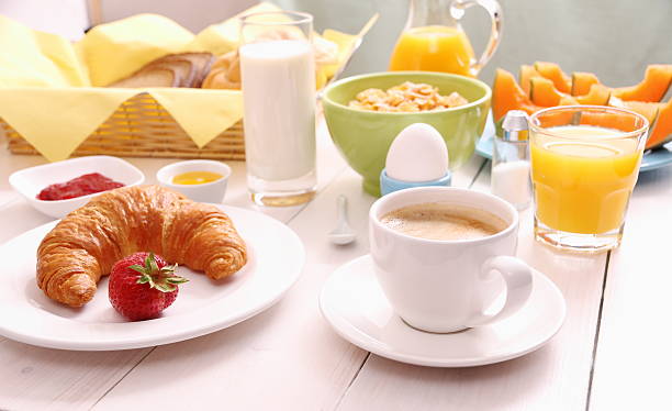istock Table set for breakfast with healthy food 500721361