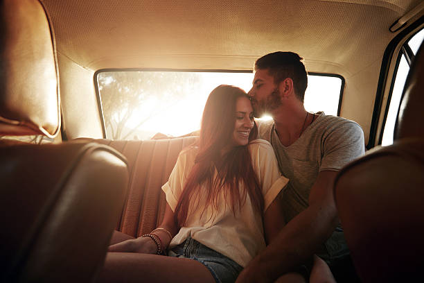 istock Relaxed young couple on a road trip 500722562