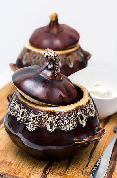 istock Dumplings with potato and sour cream 500723364