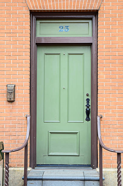 istock Green wood door 500724862